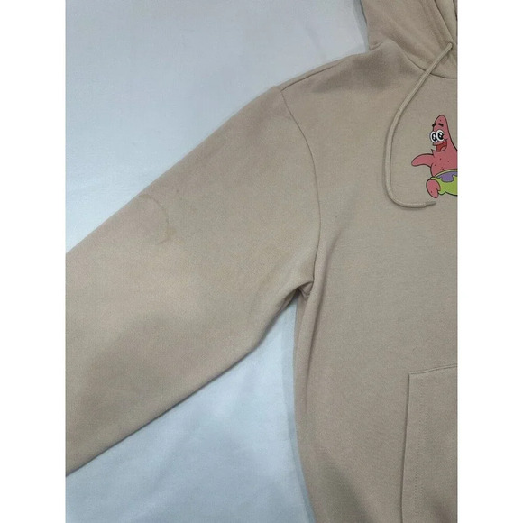Nickelodeon Men's Spongebob Squarepants Hoodie Sweatshirt Tan Large Super Soft - Picture 7 of 9